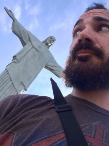 Juan Carrizo - Rio - la obligada selfie con Cristo